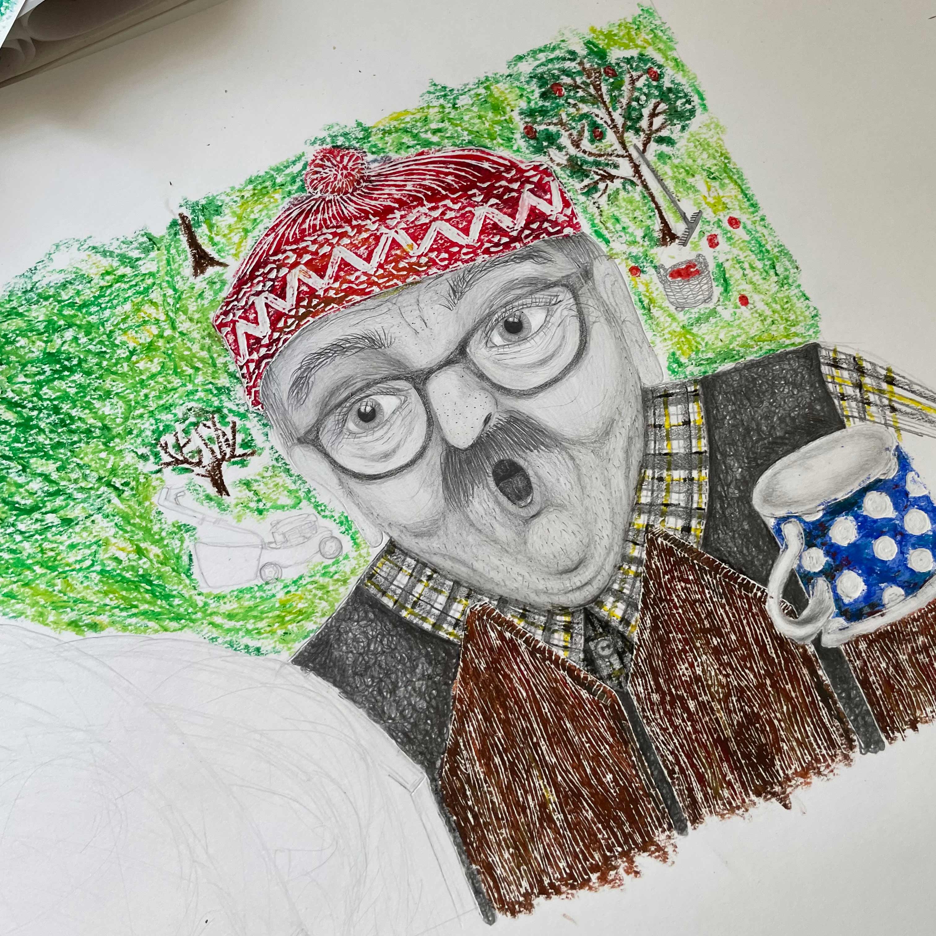Soused – ilustrace z knihy Na houbách